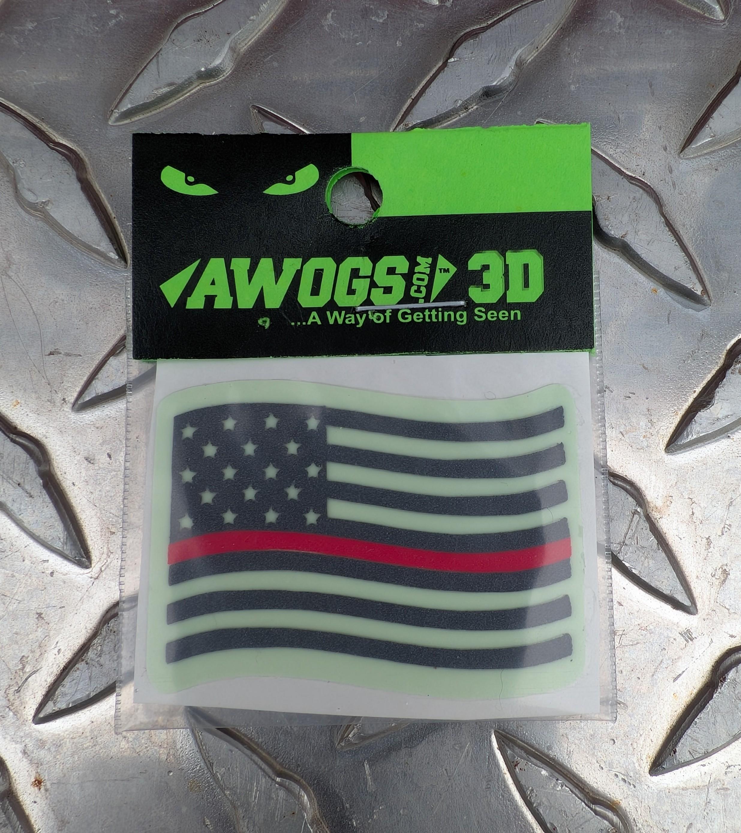 AWOGS American Flag- Black with Red Stripe